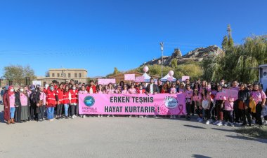 İpekyolu Belediyesi Meme Kanseri Farkındalık Yürüyüşü Düzenlendi