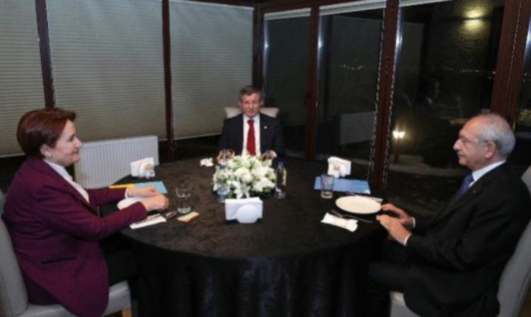 Davutoğlu, Akşener ve Kılıçdaroğlu İle Bir Araya Geldi