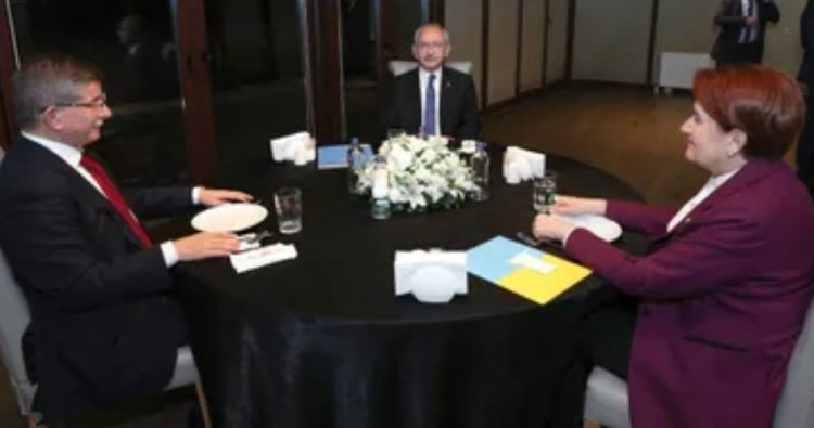 Davutoğlu, Akşener ve Kılıçdaroğlu İle Bir Araya Geldi