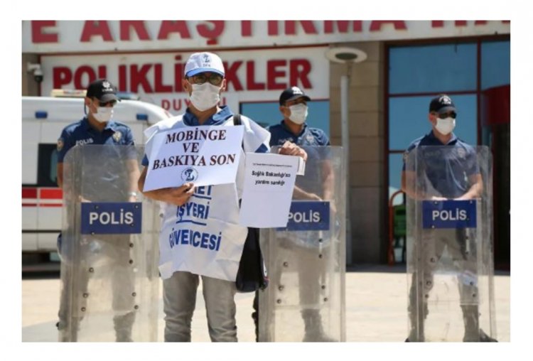 SAĞLIK ÇALIŞANLARI DİYARBAKIR'DA EYLEMLERİNE DEVAM EDİYOR