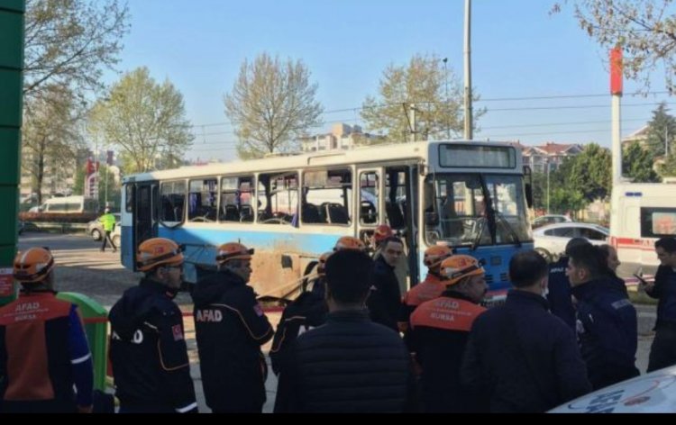 BURSA'DA İNFAZ KORUMA MEMURLARINI TAŞIYAN ARACA BOMBALI SALDIRI GERÇEKLEŞTİRİLDİ!