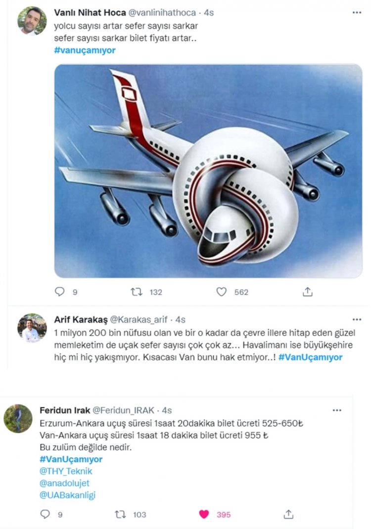 VAN UÇAK SEFERLERİ: ARTIK ÇÖZÜN!