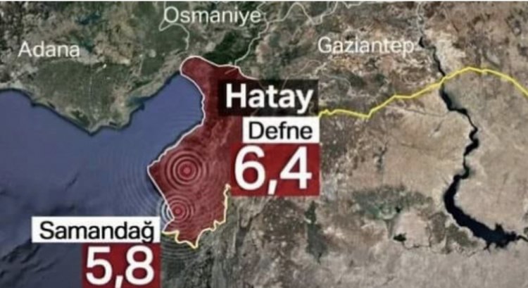 AFAD DUYURDU: HATAY'DA 6.4 VE 5.8 BÜYÜKLÜĞÜNDE İKİ DEPREM!