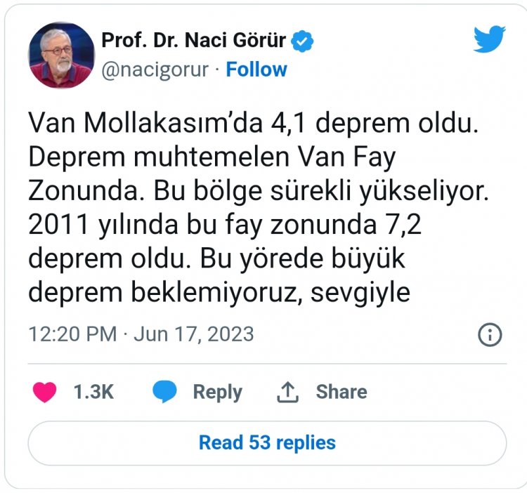 VAN'DA DEPREM SONRASI NACİ GÖRÜR'DEN AÇIKLAMA GELDİ!