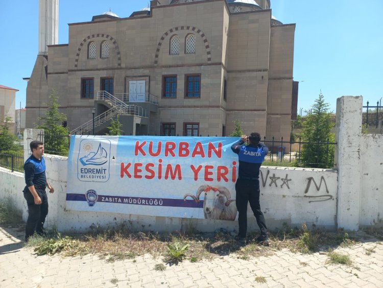 EDREMİT BELEDİYESİ KURBANLIK KESİM YERLERİNİ BELİRLEDİ