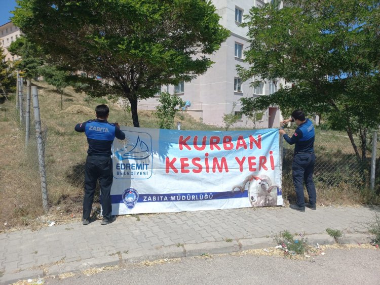 EDREMİT BELEDİYESİ KURBANLIK KESİM YERLERİNİ BELİRLEDİ