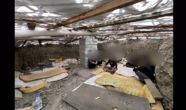 VAN'DA METRUK BİR YAPIDA ONLARCA GÖÇMEN YAKALANDI!