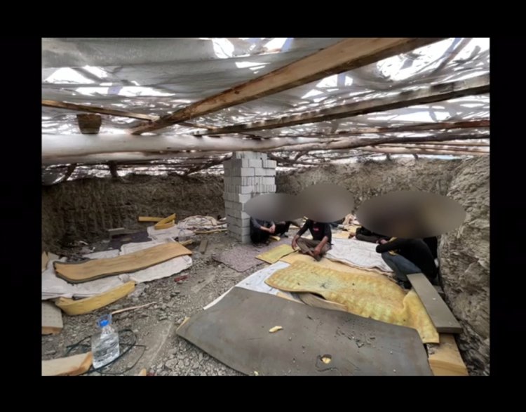 VAN'DA METRUK BİR YAPIDA ONLARCA GÖÇMEN YAKALANDI!