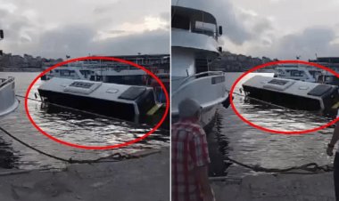 İSTANBUL EMİNÖNÜ'NDE İETT OTOBÜSÜ DENİZE DÜŞTÜ! 