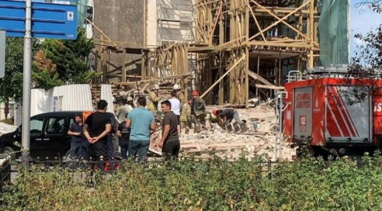 İSTANBUL'UN BEŞİKTAŞ İLÇESİNDE BİNA ÇÖKTÜ: 1 KİŞİ HAYATINI KAYBETTİ!
