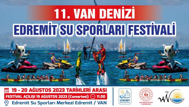 11.'Sİ DÜZENLENEN VAN DENİZİ SU SPORLARI FESTİVALİ 19 AĞUSTOS'TA START VERİYOR