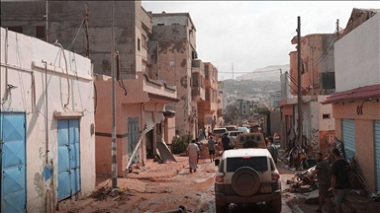 LİBYA'DA SEL FELAKETİNDEN DOLAYI DERNE'NİN % 25'İ YOK OLDU!