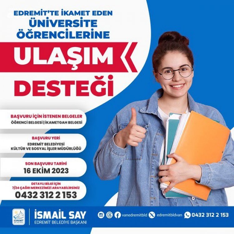 EDREMİT BELEDİYESİ'NDEN ÜNİVERSİTE ÖĞRENCİLERİNE ULAŞIM DESTEĞİ: BAŞVURU İÇİN YAPILACAKLAR...