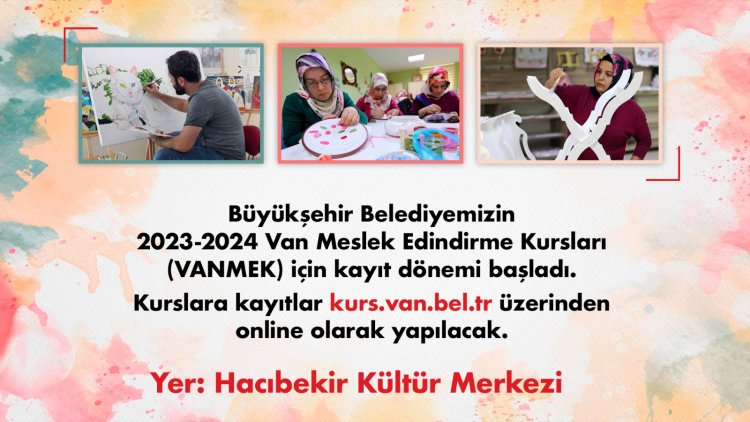 HALK EĞİTİM HOCALARI TARAFINDAN VERİLEN, BÜYÜKŞEHİR BELEDİYESİ OLARAK SÜRDÜRÜLEN KURS KAYITLARI BAŞLADI