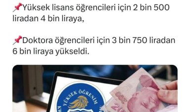 KYK BURS VE KREDİLERİNE ZAM YAPILDI