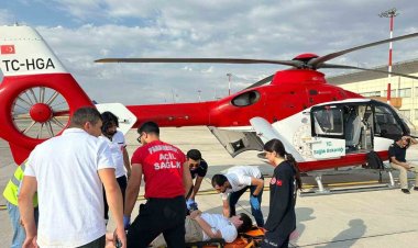 VAN'DA HELİKOPTER HAYAT KURTARDI