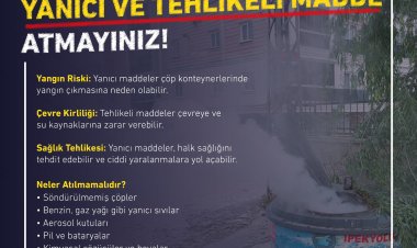 İPEKYOLU BELEDİYESİ, ATIKLARIN YANLIŞ ATIMI SAĞLIK VE ÇEVRE İÇİN TEHLİKE OLUŞTURDUĞUNU DUYURDU!