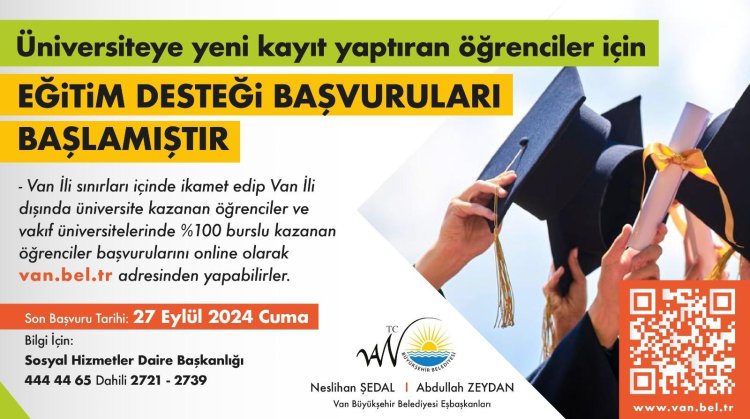 BÜYÜKŞEHİR BELEDİYESİ'NDEN BURS DESTEĞİ BAŞVURULARI BAŞLADI