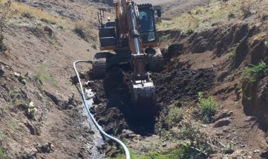VASKİ O İLÇEYE 11 KM İÇME SUYU HATTI ÇEKTİ