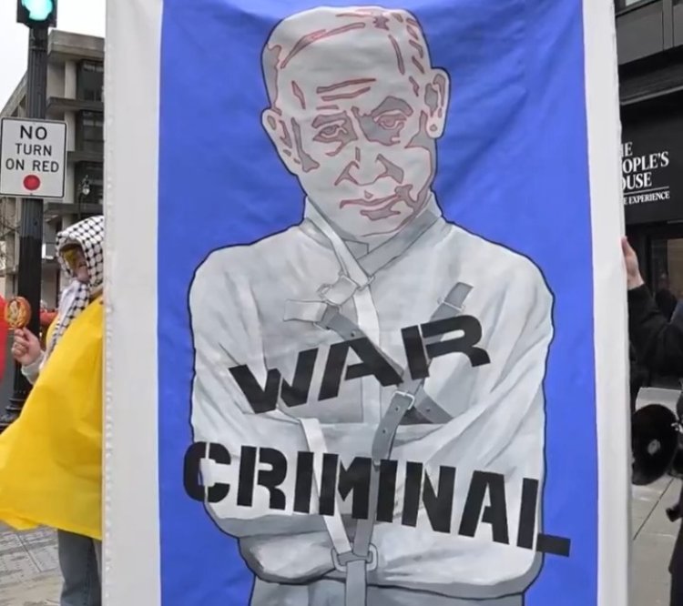 Katil Netanyahu ABD'de Protesto Edildi!