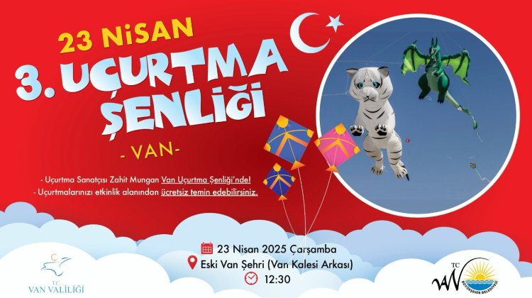 VAN BÜYÜKŞEHİR'DEN ÇOCUKLARA 23 NİSAN'DA UÇURTMA HEDİYESİ