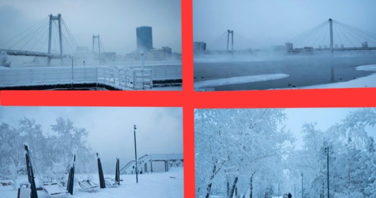 Sibirya'da "Beyaz Esaret": Krasnoyarsk -40 Dereceyi Gördü