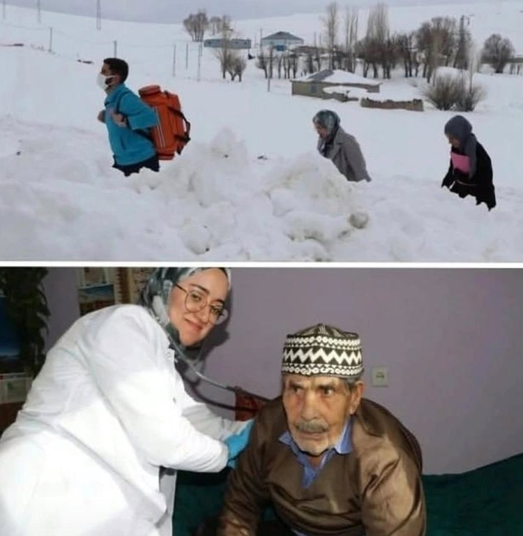 Kar Diz Boyu, Azim Sınırsız: Van'da Sağlık Ordusu Kar Kış Demiyor!