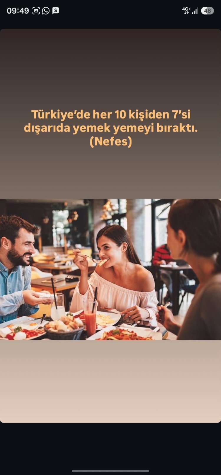Ekonomik Kıskacın Ardından: Her 10 Kişiden 7’si Dışarıda Yemek Yemeyi Bıraktı