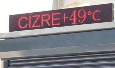 Cizre’de Kavurucu Sıcak: Termometreler 49 Dereceyi Gösterdi